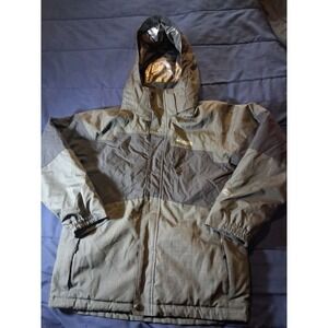 Columbia Jacket Omni Heat Tech Titanium Coat Size Youth 14/16 Black Gray Winter